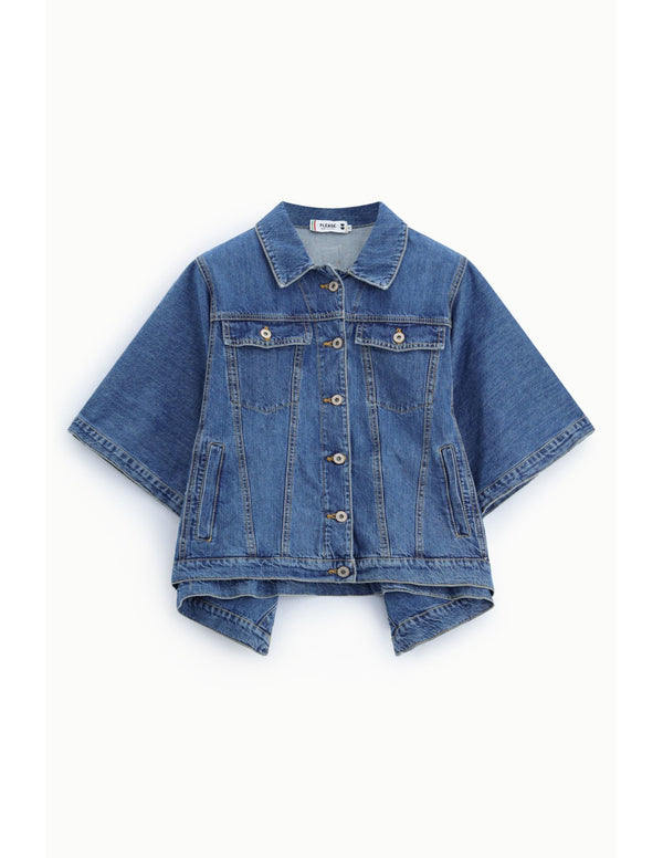 Veste en denim brut coupe trucker Bleu denim Please